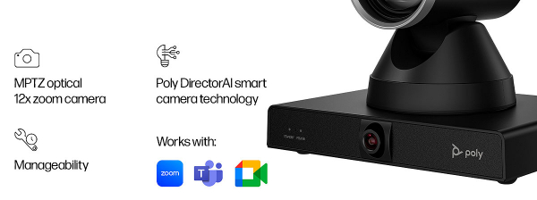 Poly Studio E60 Smart Camera 4K MPTZ with 12x Optical Zoom 9W1A6AA#AC3