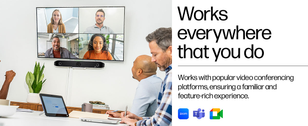 Poly Studio V52 All-In-One 4K Video Bar, Controller Kit-EURO A09D4AA#ABB