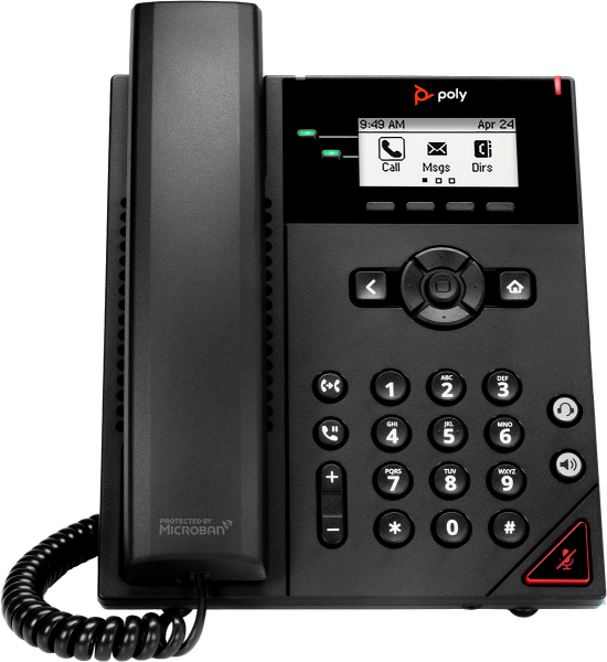 Poly VVX 150 2-Line IP Phone, PoE 911N0AA#AC3, 2200-48810-025