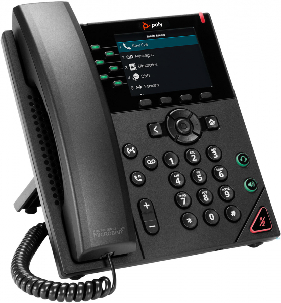 Poly OBi VVX 350 6-Line IP Phone, PoE, mit Netzteil EMEA INTL 89K70AA#ABB, 2200-48832-125