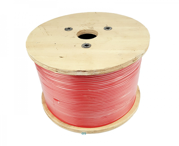 Rip cord 500 meters, galvanized steel, UV res., red RL5F