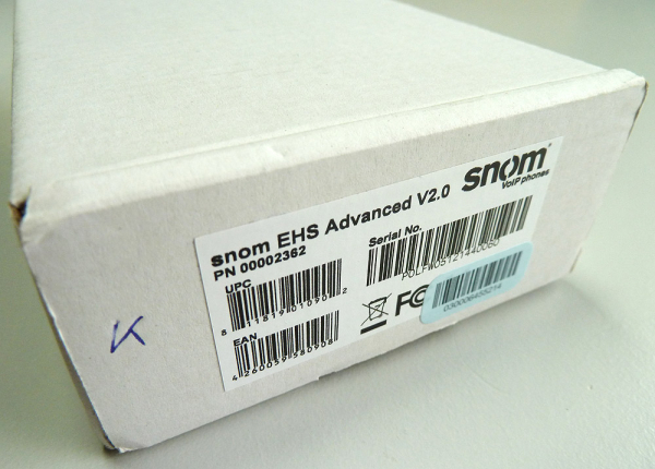 Snom Headset Adapter EHS for the control of wireless headsets for snom 320, snom 370, snom 82x, snom 870, SNOM 7xx 2362