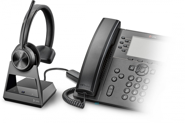 Poly Savi 7310-M Office DECT 1880-1900 MHz Single Ear Headset EMEA INTL 8D3K7AA#ABB, 215202-05