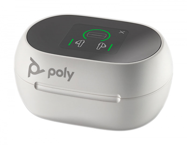 Poly Voyager Free 60+ UC White Sand Ohrstöpsel +BT700 USB-A Adapter +Touchscreen Lade-Case 7Y8G5AA, 216754-01