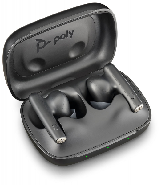 Poly Voyager Free 60 UC Carbon Black Earbuds +BT700 USB-C Adapter +Basic Charge Case 7Y8H4AA, 220756-02
