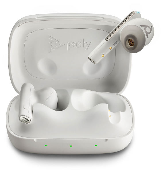 Poly Voyager Free 60 UC White Sand Earbuds +BT700 USB-C Adapter +Basic Charge Case 7Y8L4AA, 220758-02