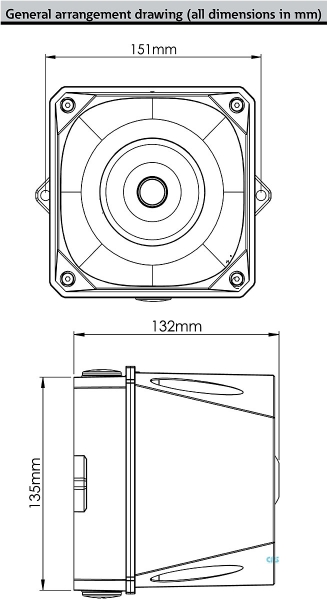 FHF Sounder X10 Midi 10-60 VDC red body 21532213