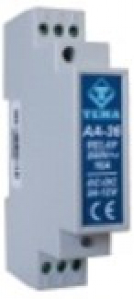 TEMA Power protected relay on standard DIN rail case 1U, 250Vac/16A/4KVA AA-36