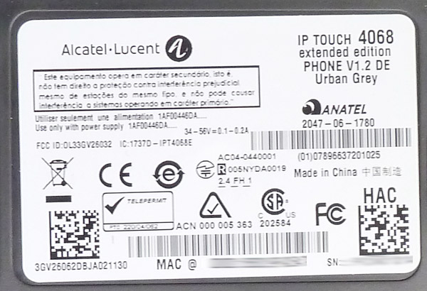 Alcatel 4068 EE IP Touch Extended Edition urban grey 3GV27062DB Refurbished