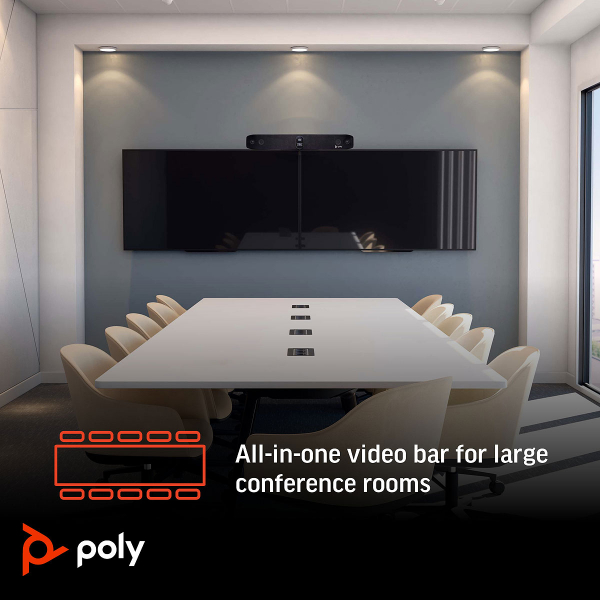 Poly Studio X70 All-In-One Video Bar with TC10 Controller Kit EMEA INTL 8L531AA#ABB, 7200-88155-101