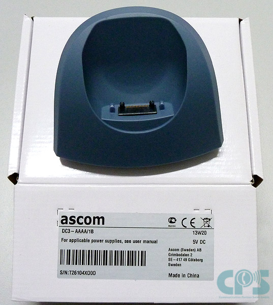 Ascom d41/d62/i62 (d43/d63/i63) Desktop Charger with EU Power Supply DC3-AAAA NEW