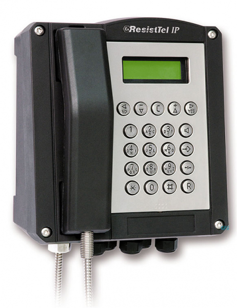 FHF Ex-Telephone ExResistTel IP4, black with armored cord FHF114422220