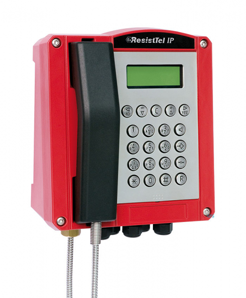 FHF Ex-Telephone ExResistTel IP4, red with armored cord FHF114422222