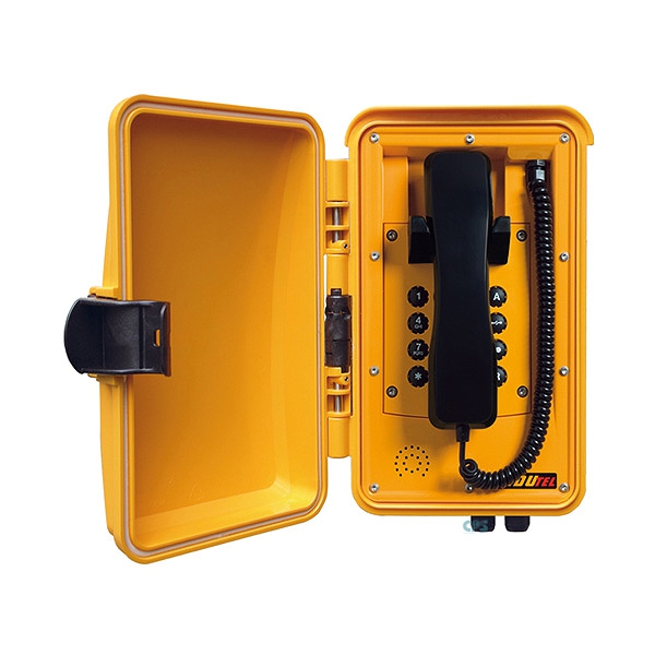 FHF Weatherproof Telephone InduTel yellow synthetic housing with protection door 11264501
