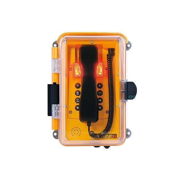 FHF Weatherproof Telephone InduTel-LED yellow with visual indication 11264506