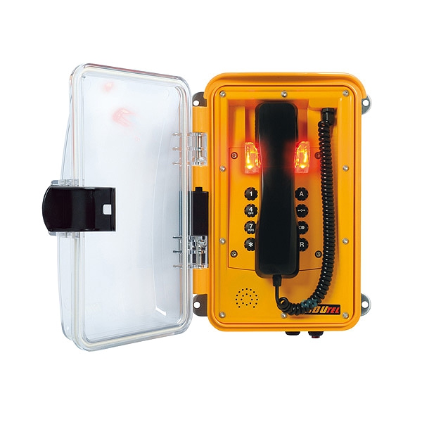 FHF Weatherproof Telephone InduTel-LED yellow with visual indication 11264506