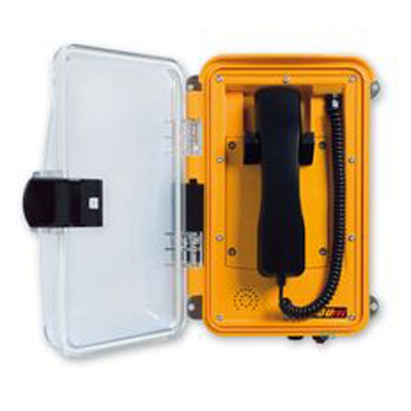 FHF Weatherproof Telephone InduTel ZB yellow synth. hous. w. clear-transp. protect. door without keyp. 11264505