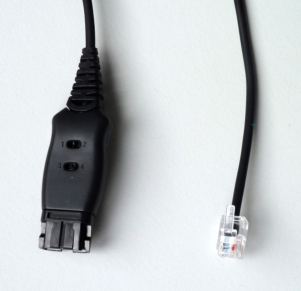IPN QD/RJ9 connection cable with switches IPN101