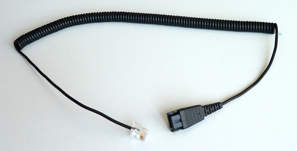 Jabra QD on RJ45 spirally 0,5 - 2m for BIZ 2400 & 2300 balanced 8800-01-89
