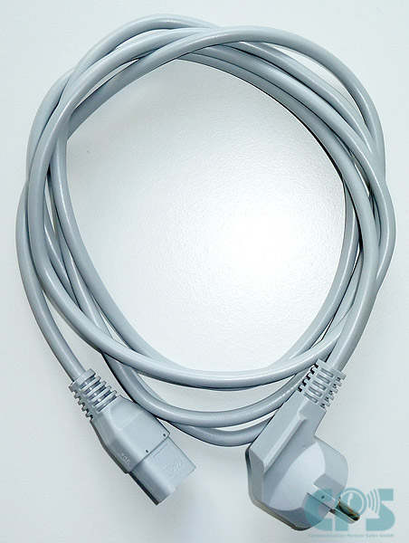 Power cable EU straight plug 2,5m Grey, Typ F, C13, for HiPath & OpenScape Business L30280-Z600-F105 NEW