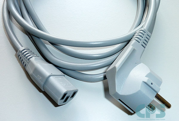 Power cable EU straight plug 2,5m Grey, Typ F, C13, for HiPath & OpenScape Business L30280-Z600-F105 NEW