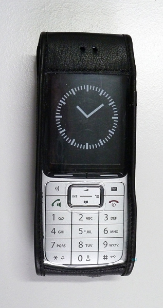 Unify OpenScape SL5 Telefontasche Ledertasche mit Rotationsclip Öffnung unten 510SL5Pro NEU