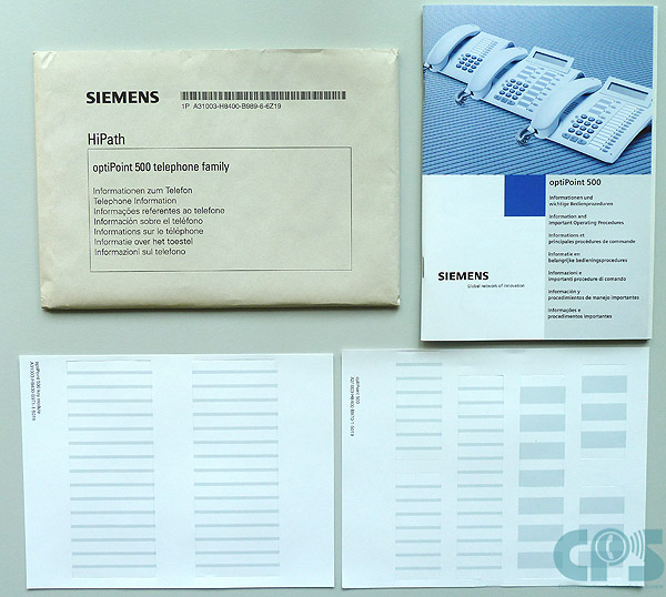 optiPoint 500 family accessories pack Beipack A31003-H8400-B989-6-6Z19 NEW