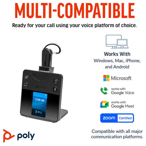 Poly Savi 8445 Office DECT Convertible Headset EMEA 8L5B4AA#ABB, 2-221107-205