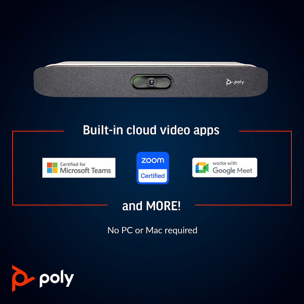 Poly Studio X30 All-In-One Video Bar mit TC8 Controller Kit EMEA INTL 83Z46AA#ABB, 2200-86260-101