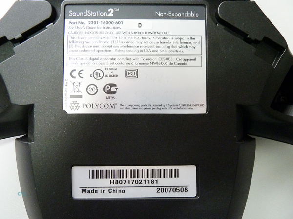 Poly SoundStation2 (analog) conference phone with display, Non-expandable, without Power Supply 2201-16000-601 Refurbished