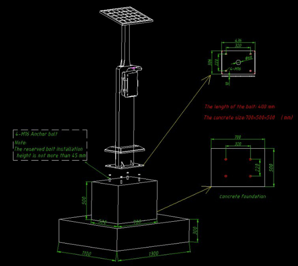 J&R JR102-SC-SP-4G Notrufsäule, Wetterfestes Notruftelefon, Solarpanel