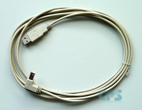 USB Kabel Stecker A auf Winkelstecker B 3m Refurbished