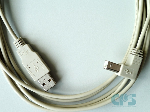 USB Kabel Stecker A auf Winkelstecker B 3m grau S30267-Z360-A30 Refurbished