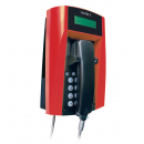 FHF Wetterfestes Telefon Ferntel 3 schwarz/rot mit Display mit Wendelschnur 11231022