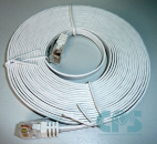 LAN-Kabel CAT6 UTP Slim 5m, Flat Slim-Line, Patchkabel, Flachkabel, für IP Telefone / Geräte, Weiss 75715-SLW